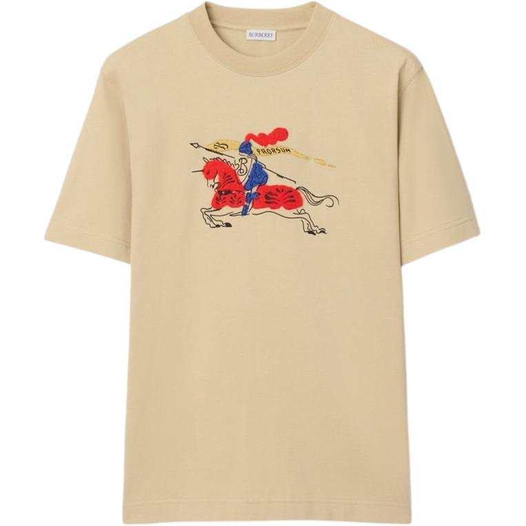 Burberry embroidered equestrian knight design T-shirt