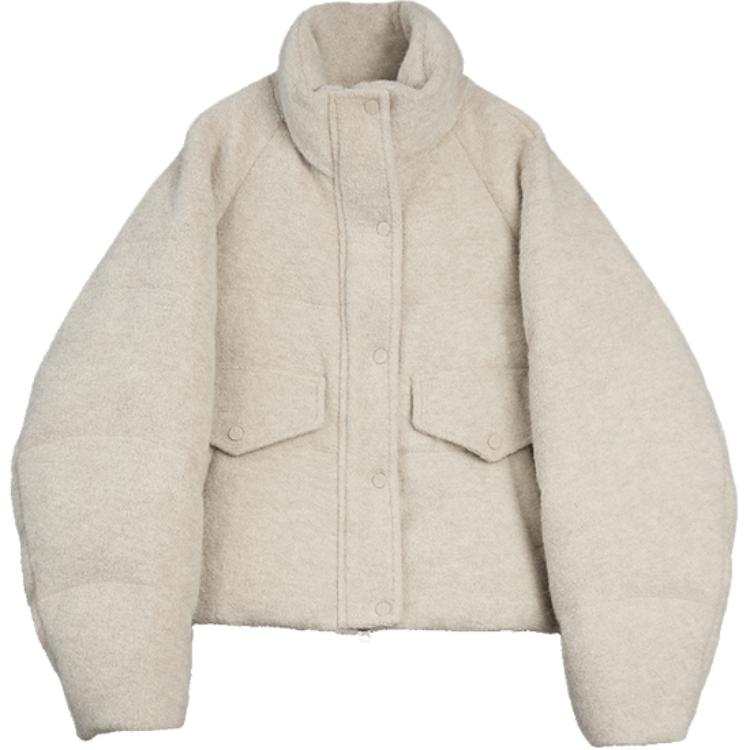 ELLE ELLE Down Jackets Women's Oat Stand Collar Thickened