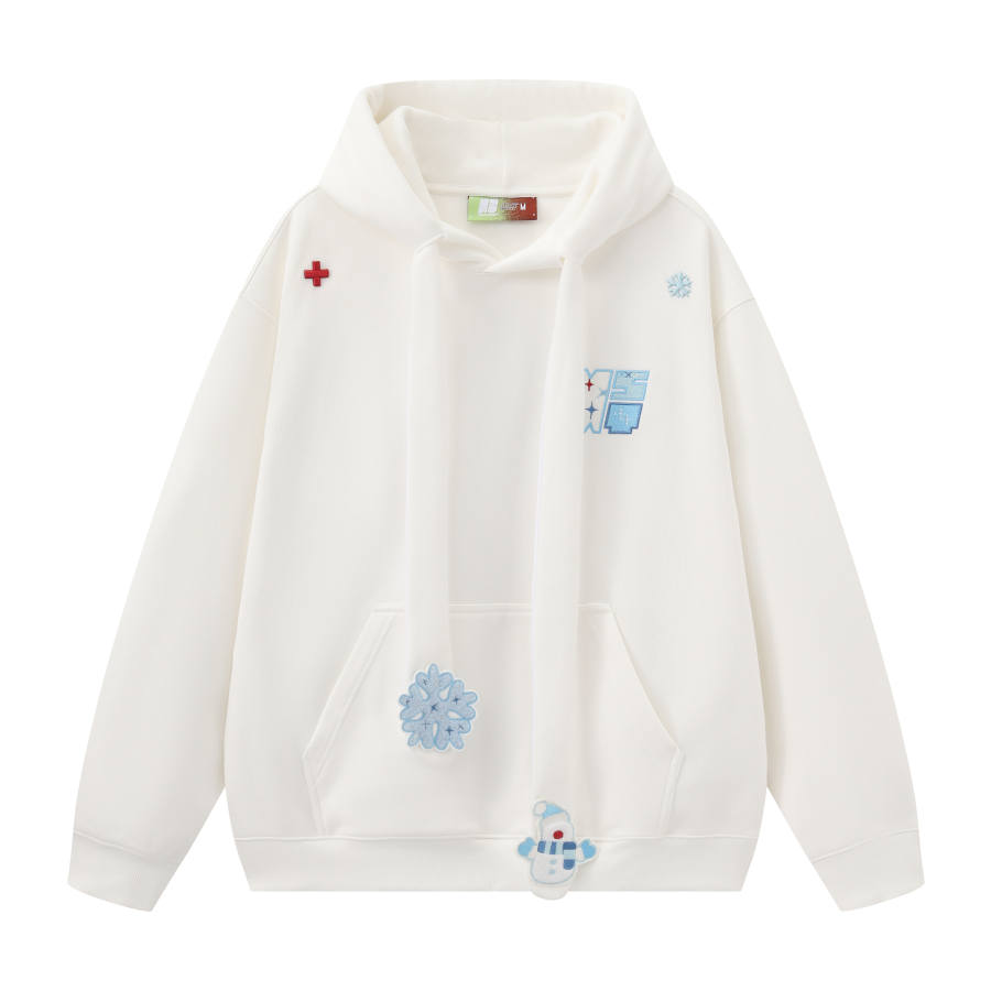 NSTNEW START Sweatshirts Unisex White Hooded Moderate Regular