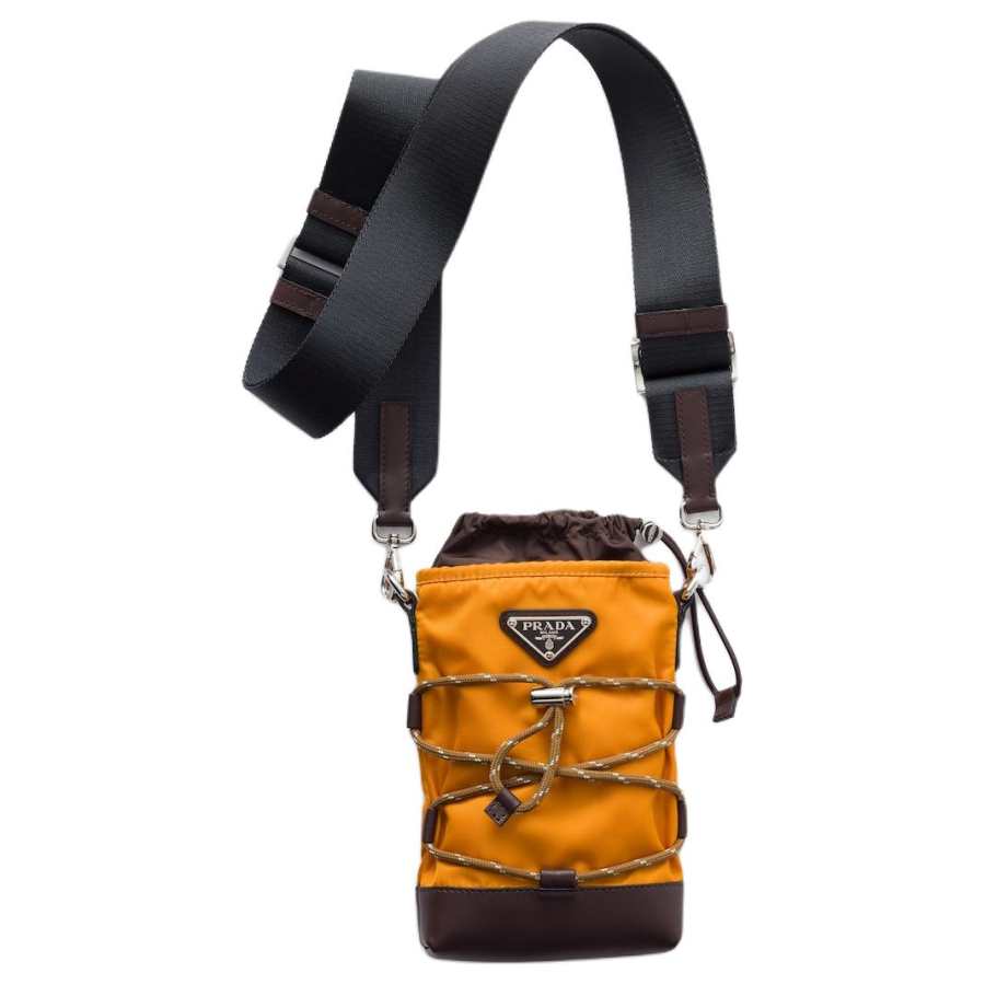 PRADA PRADA Recycled Polyamide Cell Phone Pouch Men's Amber