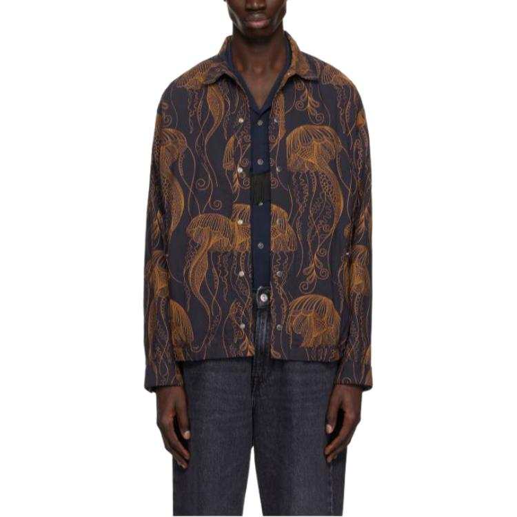 TOGA VIRILIS Shirts Men's Marine Blue Moderate