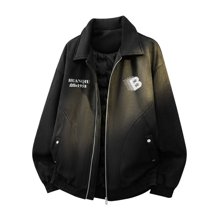 HUANQIU HUANQIU Down Jackets Unisex Lapel Moderate Down Jacket