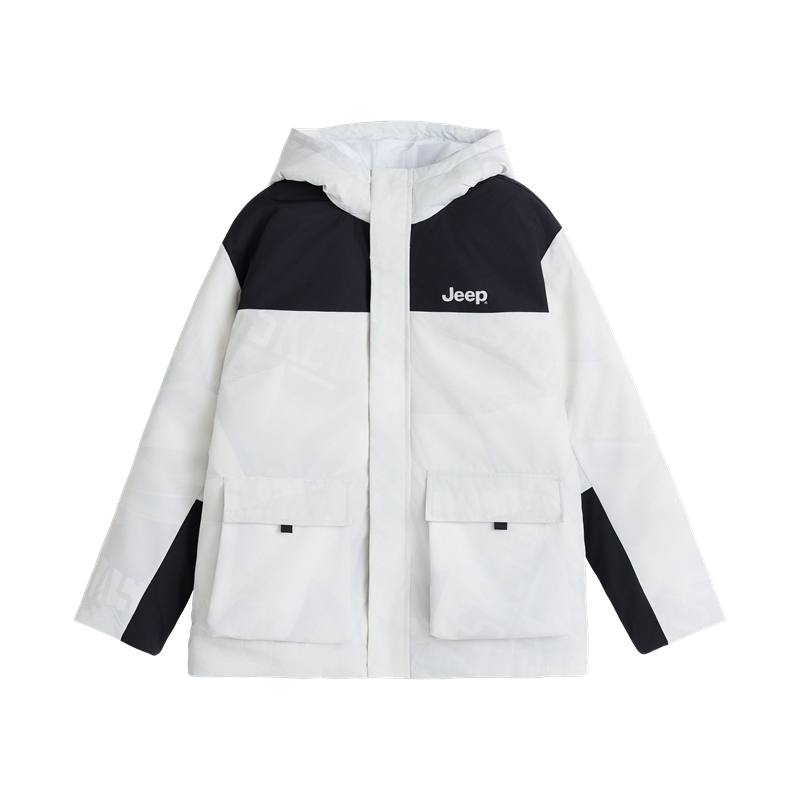 Jeep Grade School Down Jackets Hooded Moderate Hooded Windproof