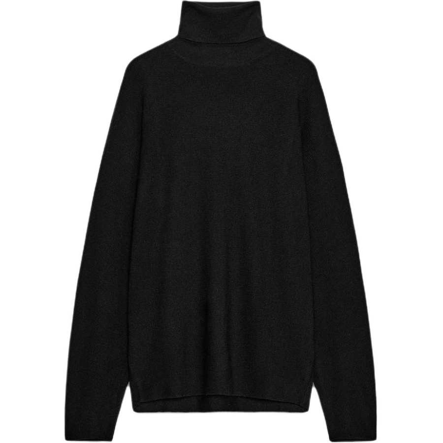 ZARA Knitwear Women's Black Stand Collar Moderate