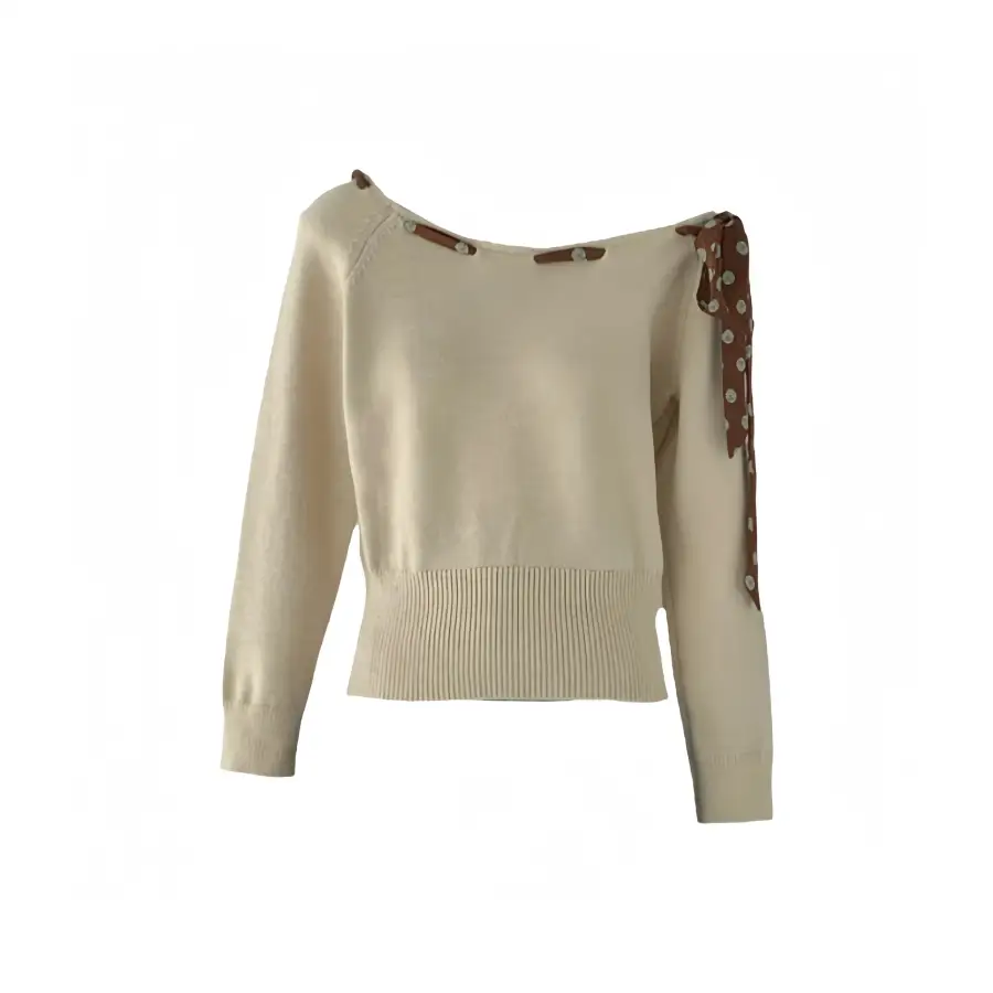 VENICEW Knitwear Women's Crew Neck Moderate Chanel Inspired