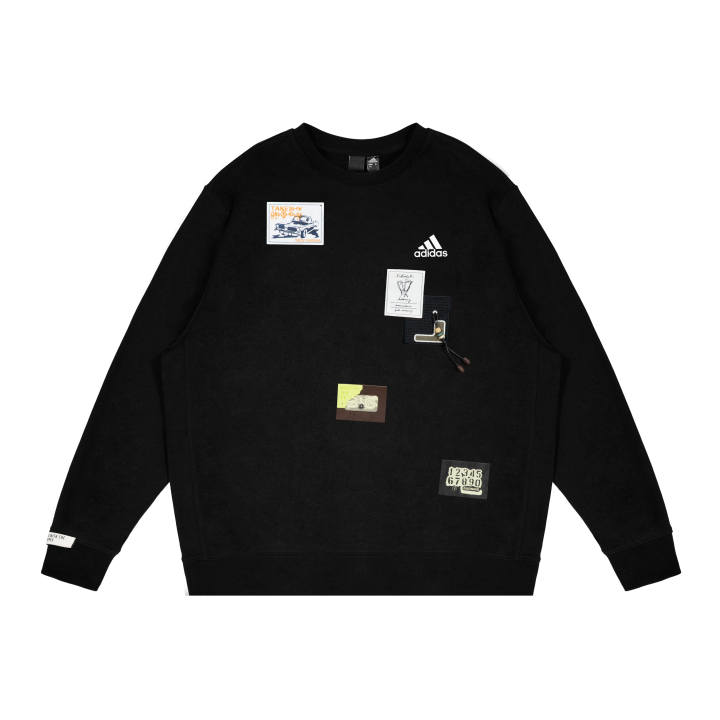 Adidas Adidas Sweatshirts Unisex Black Crew Neck Moderate Regular