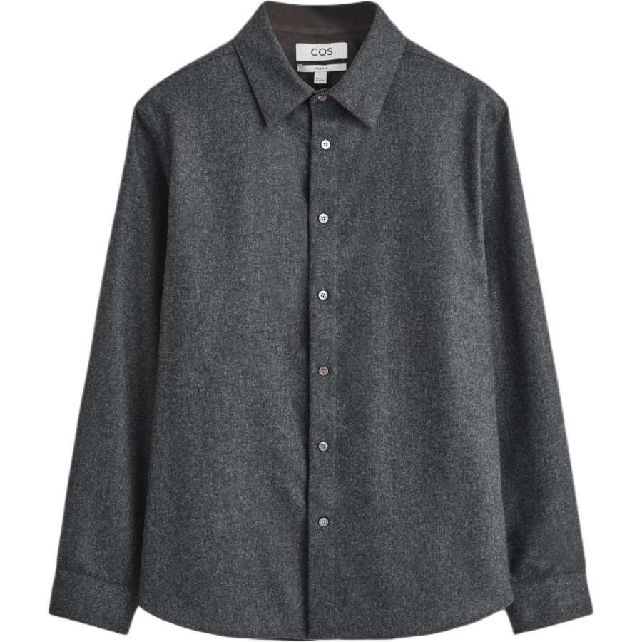 COS COS Shirts Men's Gray Pointed Collar Moderate