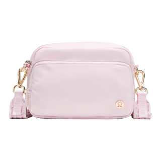 Lululemon Everywhere Nylon Shoulder Bag, Crossbody Bag Large Women's Joy Pink & Gold
