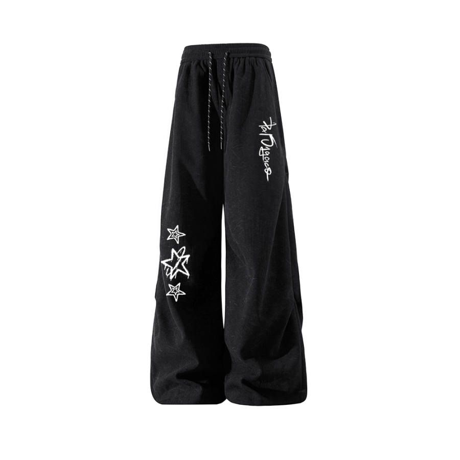 PAL ONGACO Casual Pants Unisex Thickened And Fleece Lined Wide Leg Pants