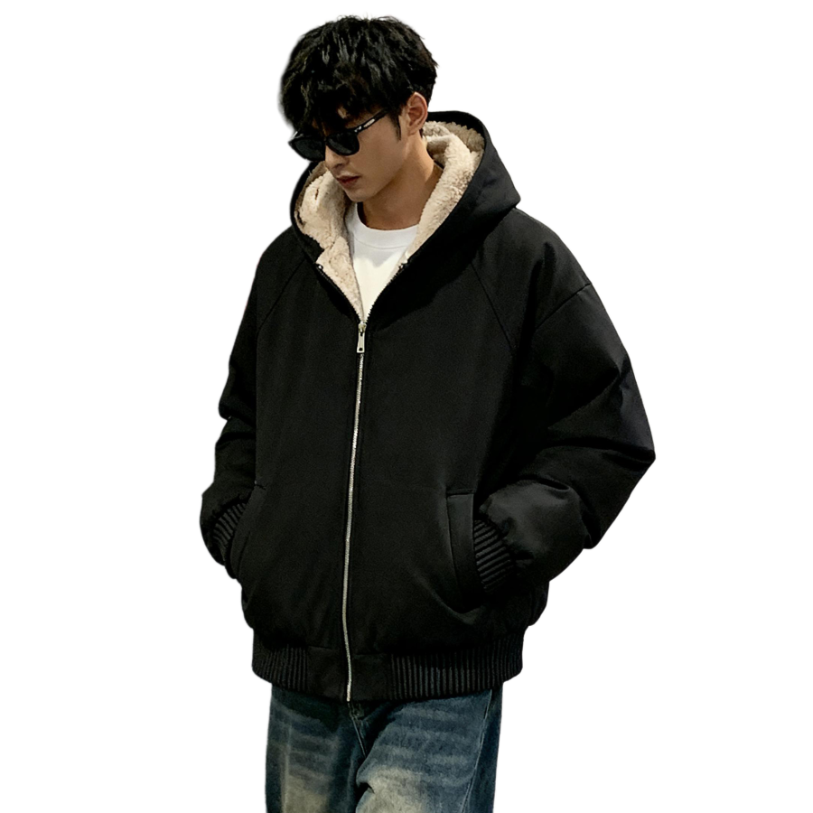 X1617 Puffer Jackets Unisex Hooded Fleece Lined Other