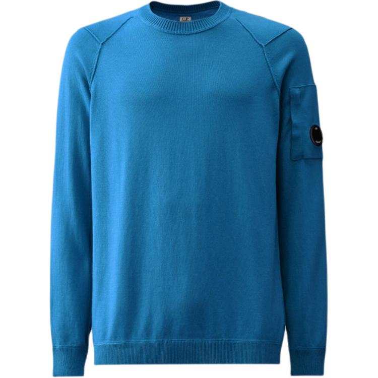 C.P.Company Knitwear Men's Blue Crew Neck Moderate Straight Fit