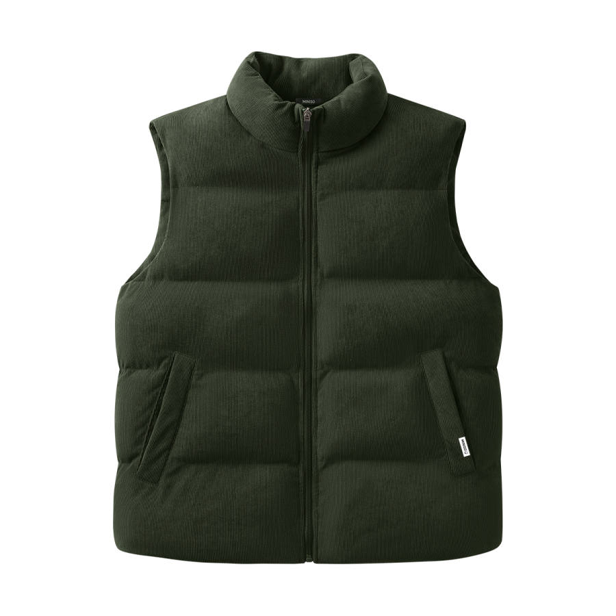 MINISO Vests Unisex Stand Collar Thickened And Fleece Lined Urban Techwear