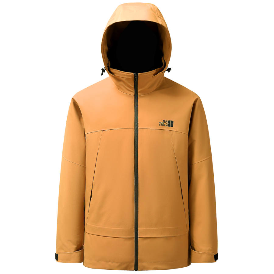 YALU Down Jackets Men's Hooded Moderate Detachable Down