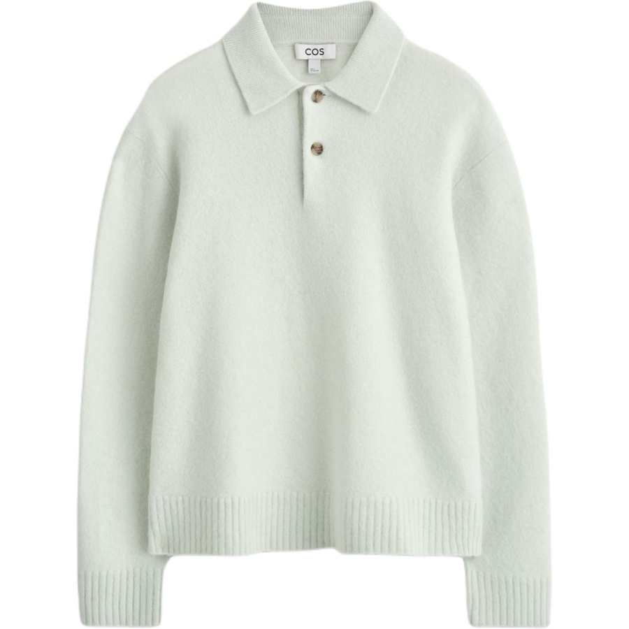 COS Polo Shirts Men's Ice Blue Lapel Moderate Straight Fit