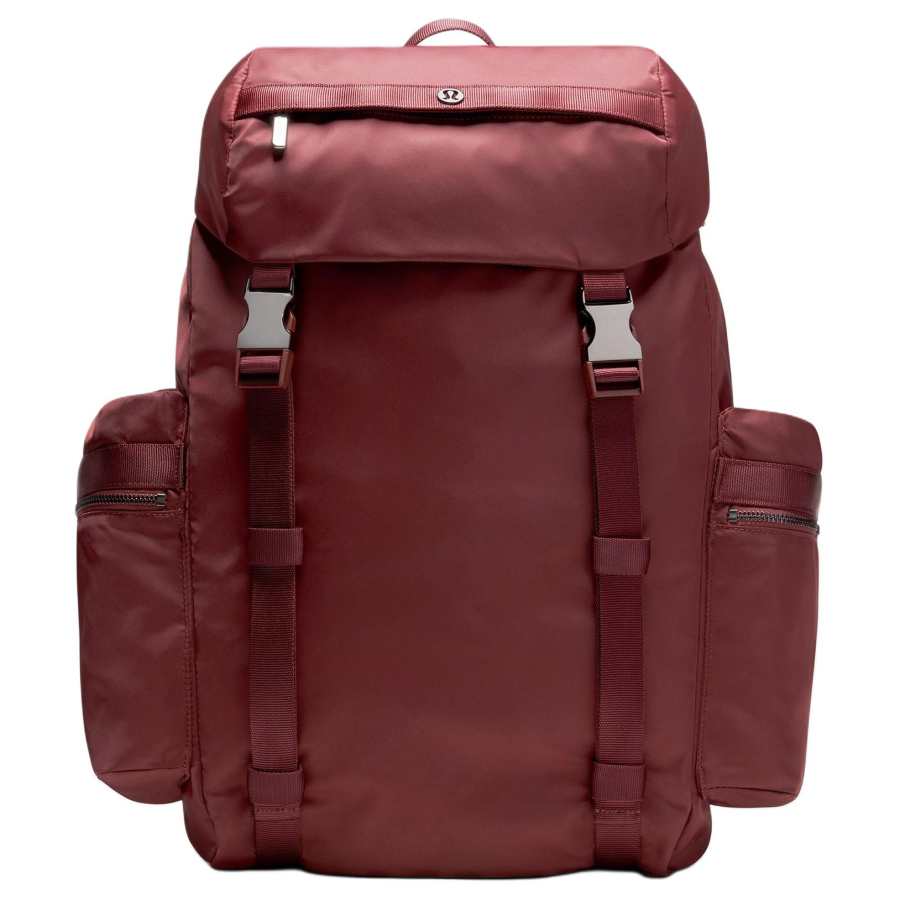 Lululemon Wunderlust Nylon Backpack Unisex Rock Wood Color & Gun Gray