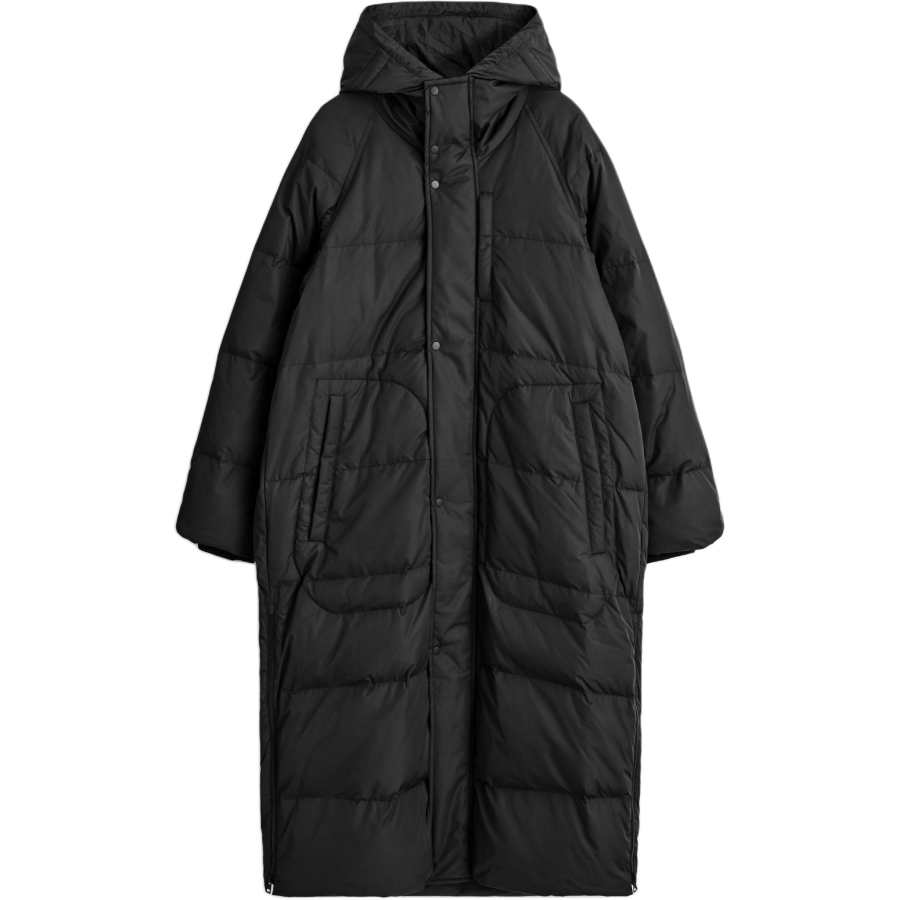 COS COS Down Jackets Men's Black Hooded Moderate