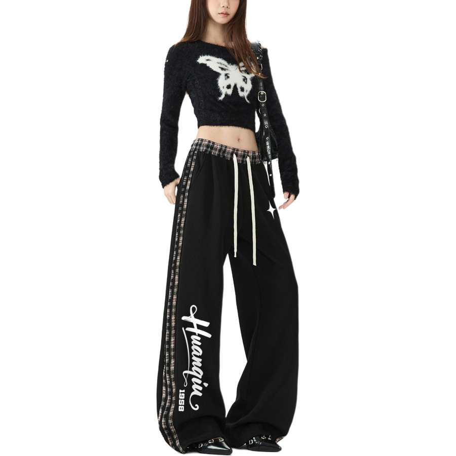 HUANQIU Knitted Sweatpants Unisex