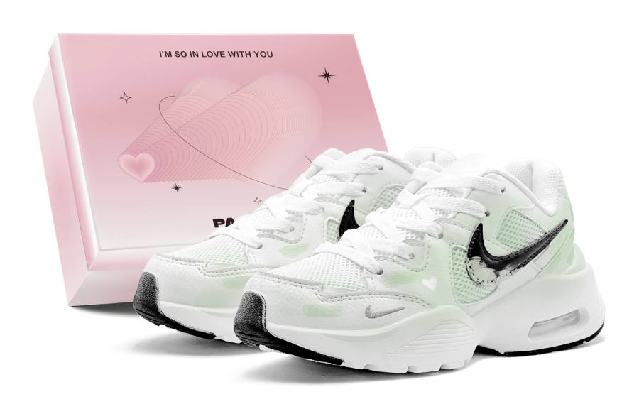 Nike Nike Air Max Fusion Abrasion Resistant Low top Running Shoes Women's Green White