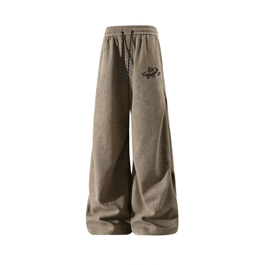 PAL ONGACO Casual Pants Unisex Thickened And Fleece Lined Wide Leg Pants