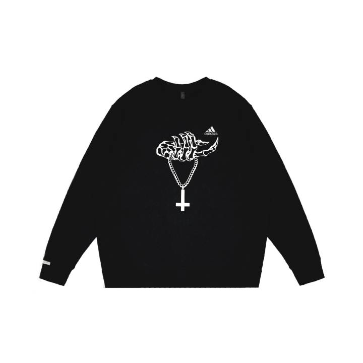 Adidas Adidas Sweatshirts Unisex Black Crew Neck Thickened Regular