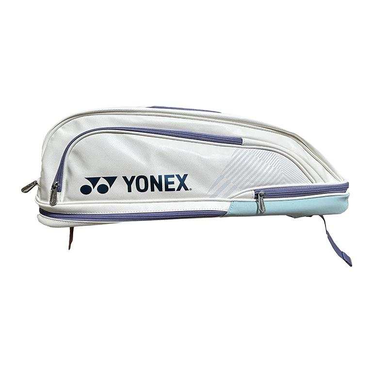YONEX Artificial Leather With Textile Gym Bag Unisex White Pearl Blue