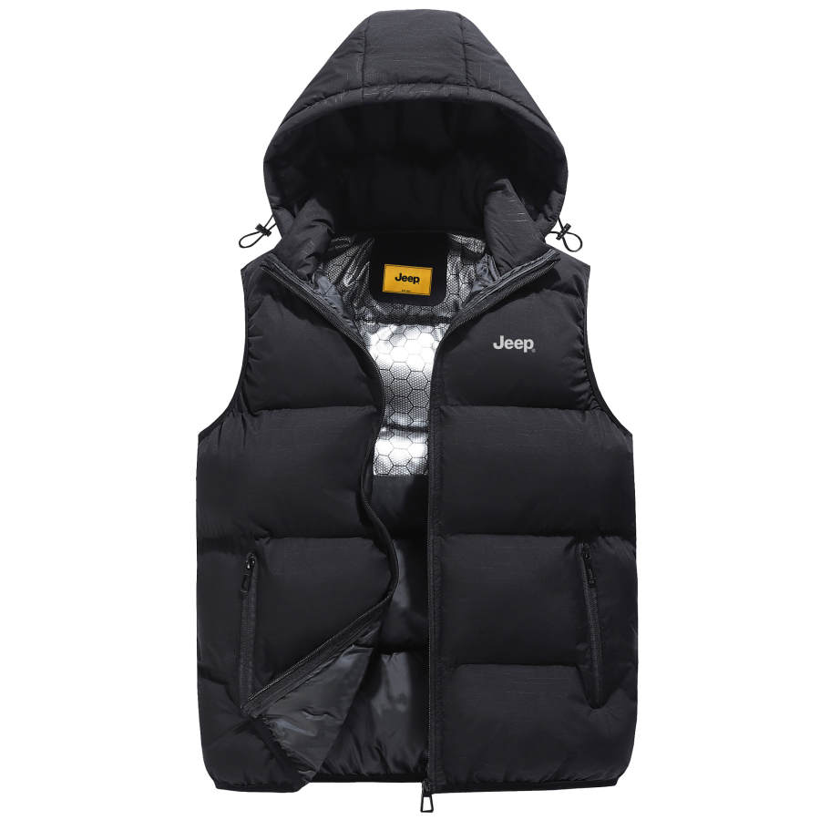 Jeep Vests Unisex Hooded Detachable Thickened