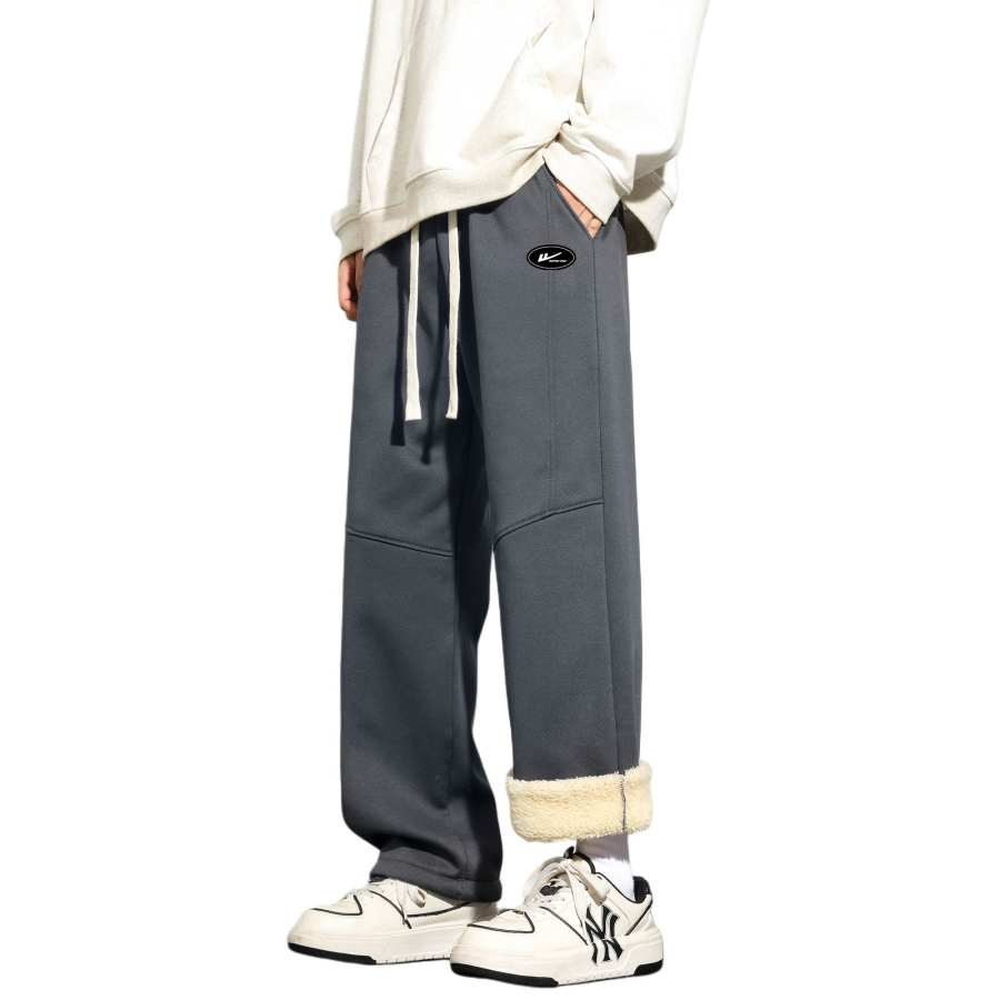 WARRIOR Insulated Pants Unisex Thickened And Fleece Lined Straight Fit Pants