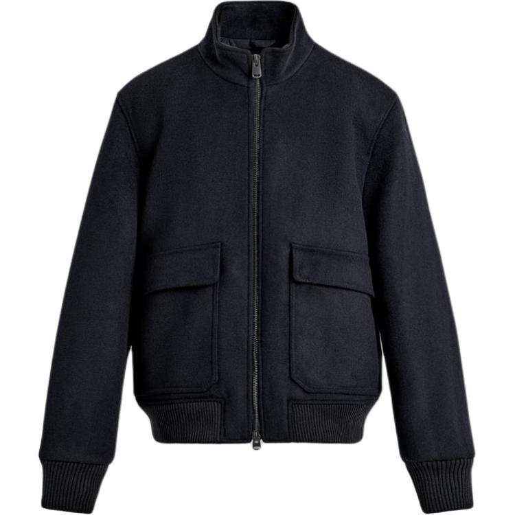 ZARA Puffer Jackets Men's Sea Blue Stand Collar Moderate