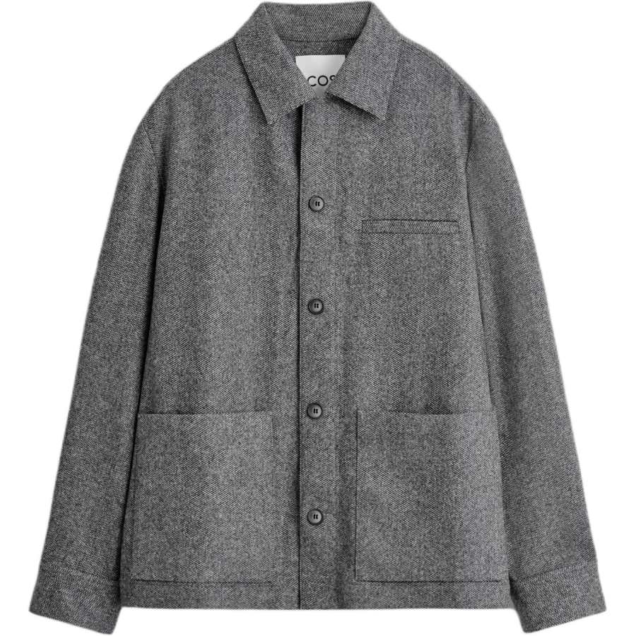 COS COS Jackets Men's Gray Lapel Moderate Other