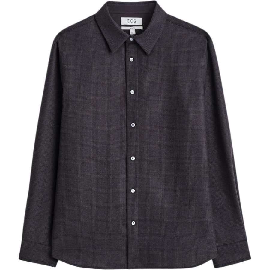 COS COS Shirts Men's Black Pointed Collar Moderate