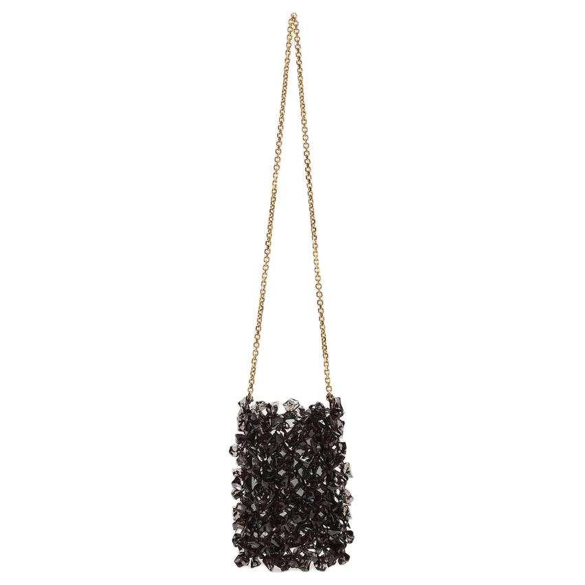 ZARA Polymethyl Methacrylate Shoulder Bag Women's Black