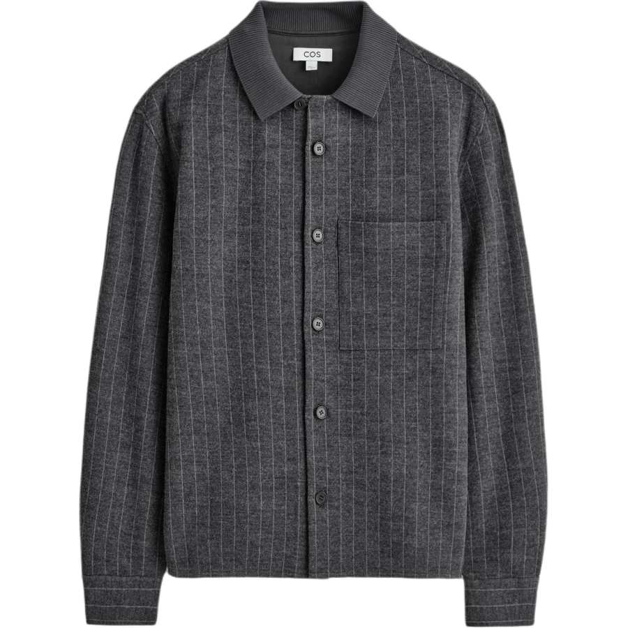 COS COS Shirts Men's Gray Lapel Moderate