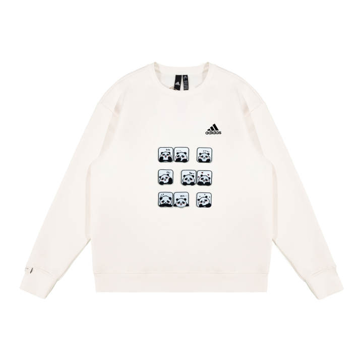 Adidas Adidas Sweatshirts Unisex White Crew Neck Moderate Regular