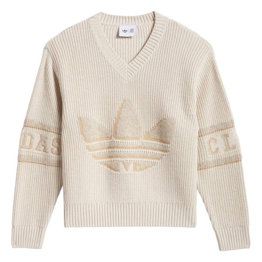 Adidas Originals x Clot by Edison Chen V-neck logo knitwear