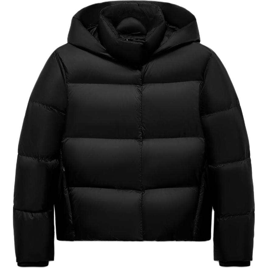 ZARA Down Jackets Women's Black Hooded Detachable Moderate