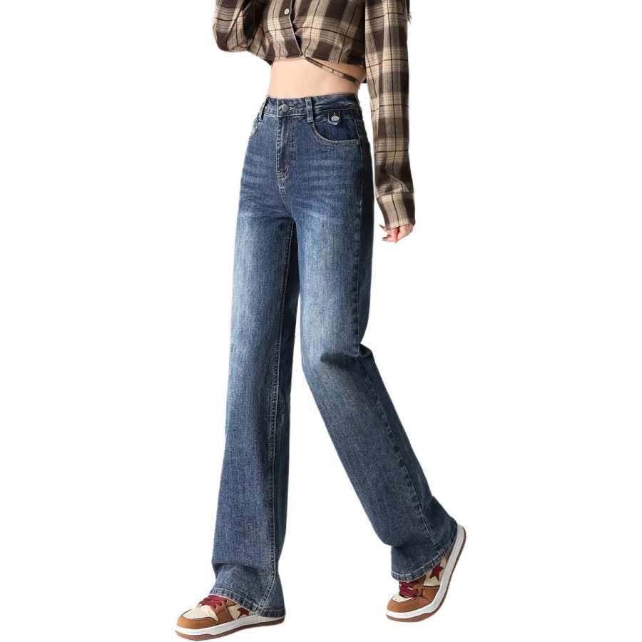 Tonlion Jeans Women's Medium Blue Moderate Wide Leg Pants