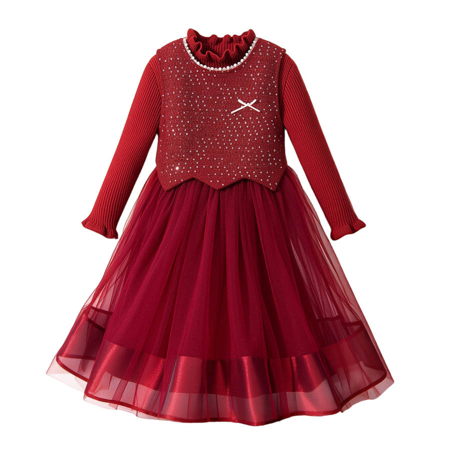 Disney Kids Dresses Crew Neck Thickness Long