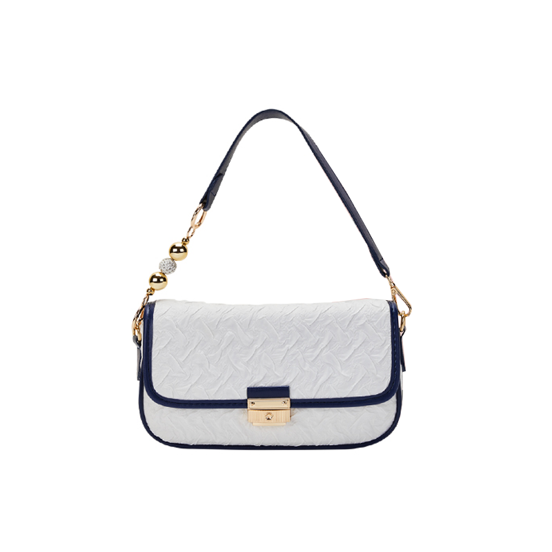 JANE KLAIN Pu Small Square Bag, Handbag, Shoulder Bag, Crossbody Bag Regular Women's Blue/White/Black
