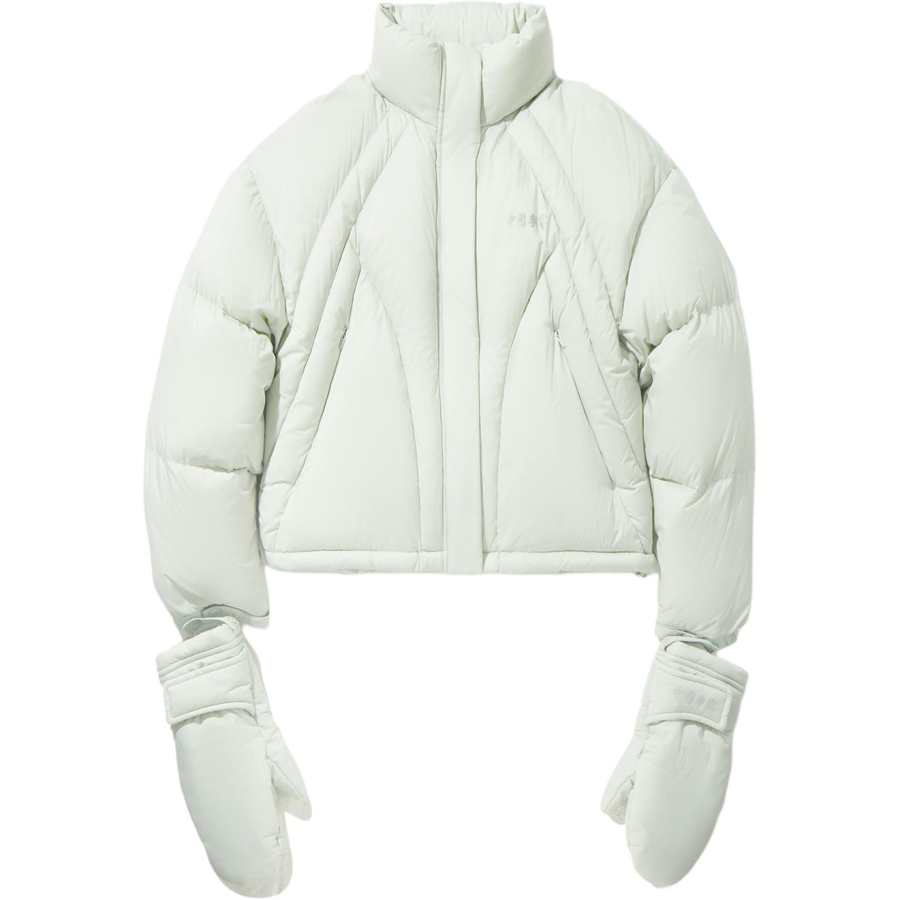 Li-Ning Li Ning Down Jackets Women's Light Blue Gray Stand Collar Moderate Down Jacket