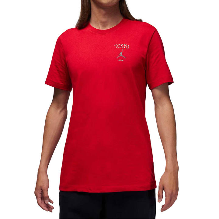 Jordan Jordan T Shirts Men's Gym Red Crew Neck Moderate
