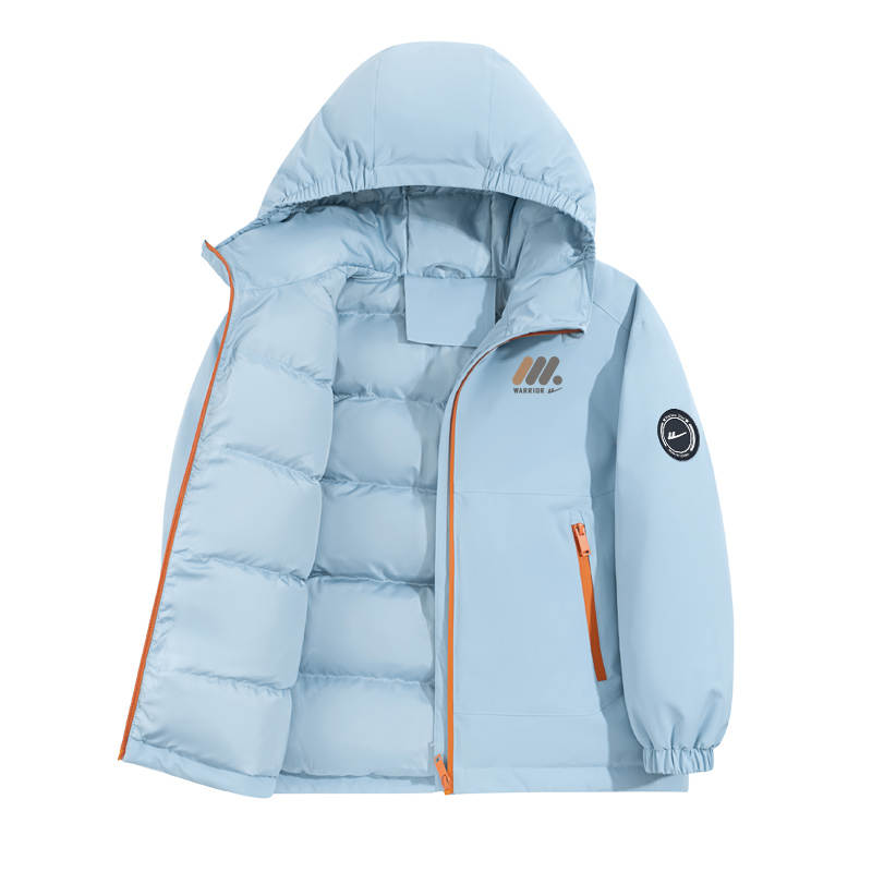 WARRIOR WARRIOR Kids Down Jackets Hooded Moderate Down Jacket Moderate