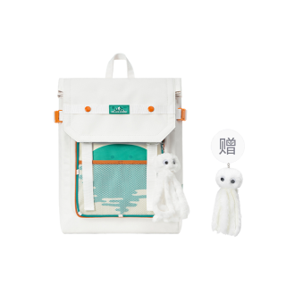 MR.ACE HOMME Polyester Laptop Bag Backpack Regular Unisex White