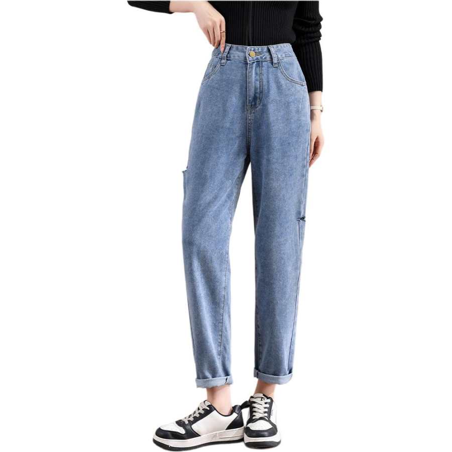 Tonlion Jeans Women's Light Blue Moderate Harem Pants