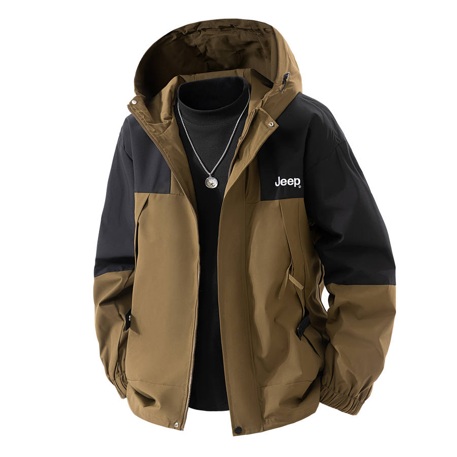 Jeep Trench Coats Unisex Hooded Thickened Soft Shell