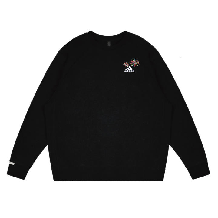 Adidas Adidas Firework Radiant Individual Refined Dopamine Dressing Embroidery Crew Neck Pullover Fleece Lined Long Sleeved