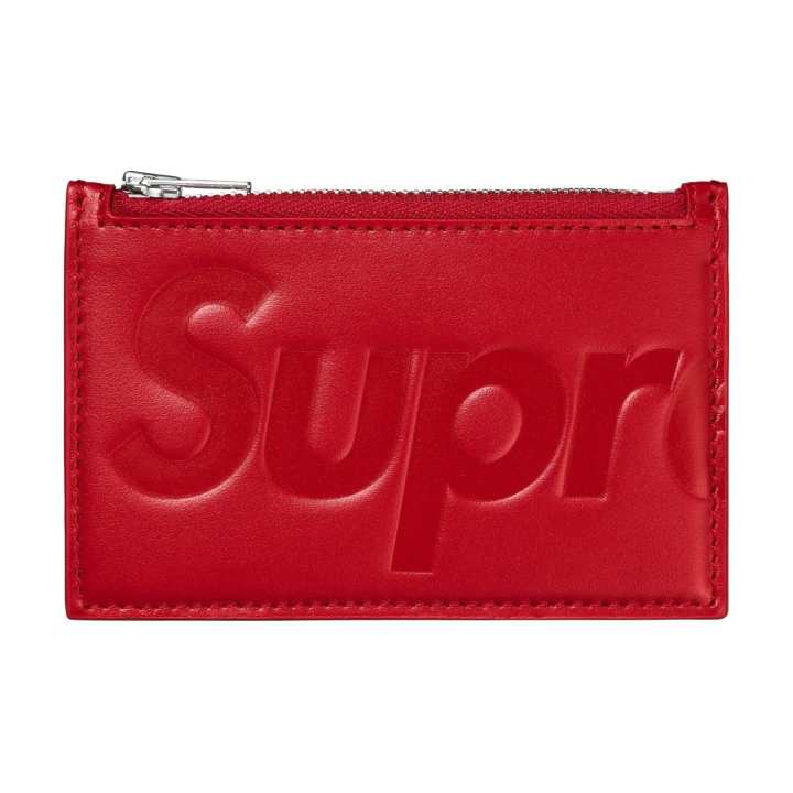 Supreme Supreme Leather Card Holder Regular Unisex Red