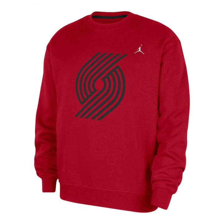 Jordan Jordan Portland Trail Blazers Statement Essentials Men's Jordan Nba Fleece Crew-Neck Sweatshirt