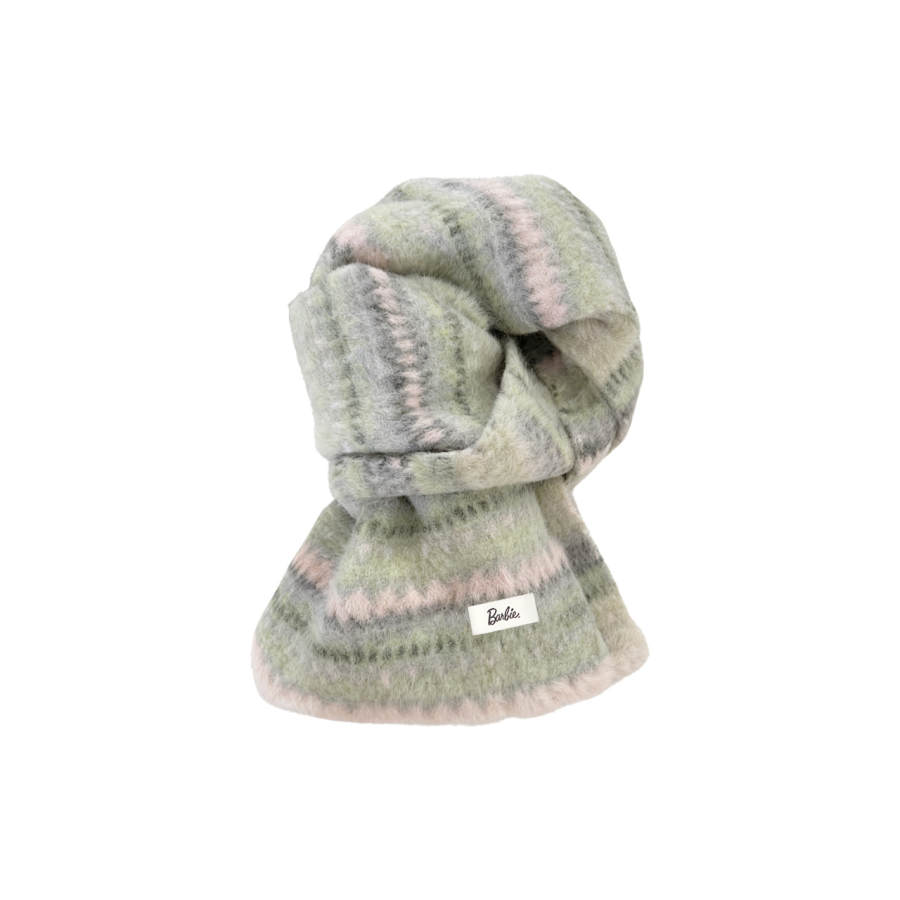 Barbie Wool Blend Knit Scarves Unisex