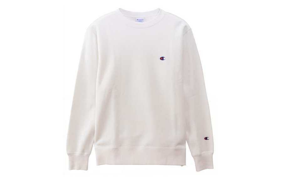 Champion Sweatshirts Unisex White Crew Neck Moderate Heavyweight