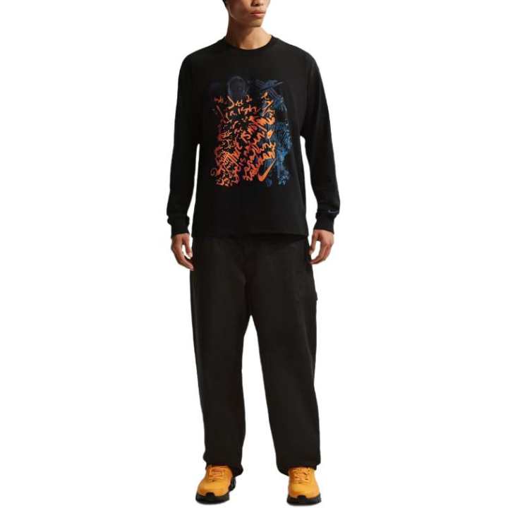 Nike Nike Max90 T Shirts Men's Black/Midnight Blue Crew Neck Moderate